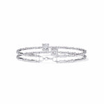 Double Row Diamond Bracelet with Chain
