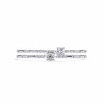 Double Row Diamond Bracelet with Chain