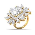 Dramatic Emerald Cut Diamond Ring