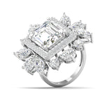 Dramatic Emerald Cut Diamond Ring