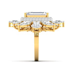 Dramatic Emerald Cut Diamond Ring