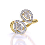 Dual Grace Halo Diamond Ring