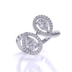 Dual Grace Halo Diamond Ring