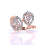 Dual Grace Halo Diamond Ring