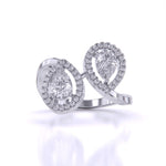 Dual Grace Halo Diamond Ring