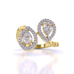 Dual Grace Halo Diamond Ring