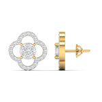 Elegant Clover Diamond Earrings
