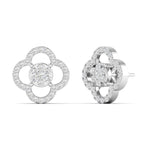 Elegant Clover Diamond Earrings