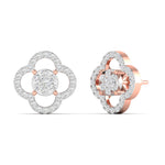 Elegant Clover Diamond Earrings