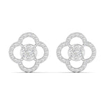 Elegant Clover Diamond Earrings