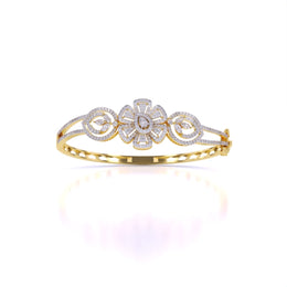 Floral Design Lab Grown Diamond Bangle