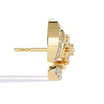 Elegant Diamond Earrings in Two-Tone Gold