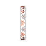 Patterned Floral Diamond Bangle