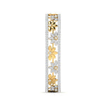 Patterned Floral Diamond Bangle
