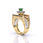 Emerald Aura Diamond Ring