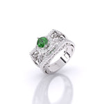 Emerald Aura Diamond Ring