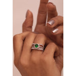 Emerald Aura Diamond Ring