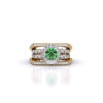 Emerald Aura Diamond Ring