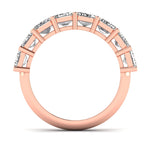 Emerald Diamond Channel Setting Half Eternal Ring