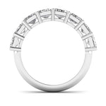 Emerald Diamond Channel Setting Half Eternal Ring