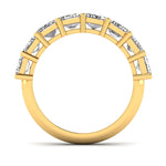 Emerald Diamond Channel Setting Half Eternal Ring