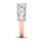 Emerald Diamond Channel Setting Half Eternal Ring