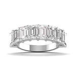 Emerald Diamond Channel Setting Half Eternal Ring