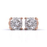 1.5 Carat Each Modern Solitaire Earrings
