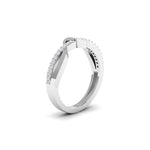 Entwined Diamond Ring with Pave Band