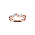 Entwined Diamond Ring with Pave Band