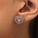 Eternal Love Heart Diamond Studs