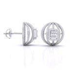 Diamond Ball Stud Earrings