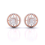 Diamond Ball Stud Earrings