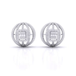 Diamond Ball Stud Earrings