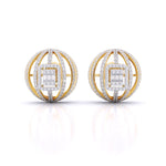Diamond Ball Stud Earrings