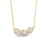 Fancy Pear Round Diamonds Pendant