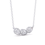 Fancy Pear Round Diamonds Pendant