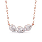 Fancy Pear Round Diamonds Pendant
