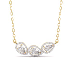 Fancy Pear Round Diamonds Pendant