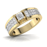 Fancy Princess Cut Diamond Men's Ring