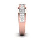 Fancy Princess Cut Diamond Men's Ring