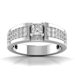 Fancy Princess Cut Diamond Men's Ring
