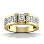Fancy Princess Cut Diamond Men's Ring