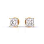 0.5 Carat Each Princess Diamond Studs