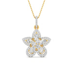 Fancy & Round Cut Diamonds Blossom of Brilliance Pendant