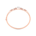 Delicate Floral Pattern Diamond Bangle