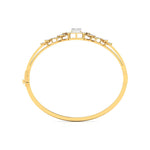 Delicate Floral Pattern Diamond Bangle