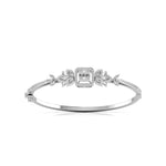 Delicate Floral Pattern Diamond Bangle