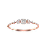 Delicate Floral Pattern Diamond Bangle