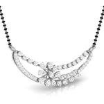 Fancy & Round Diamond Crescent Moon Mangalsutra